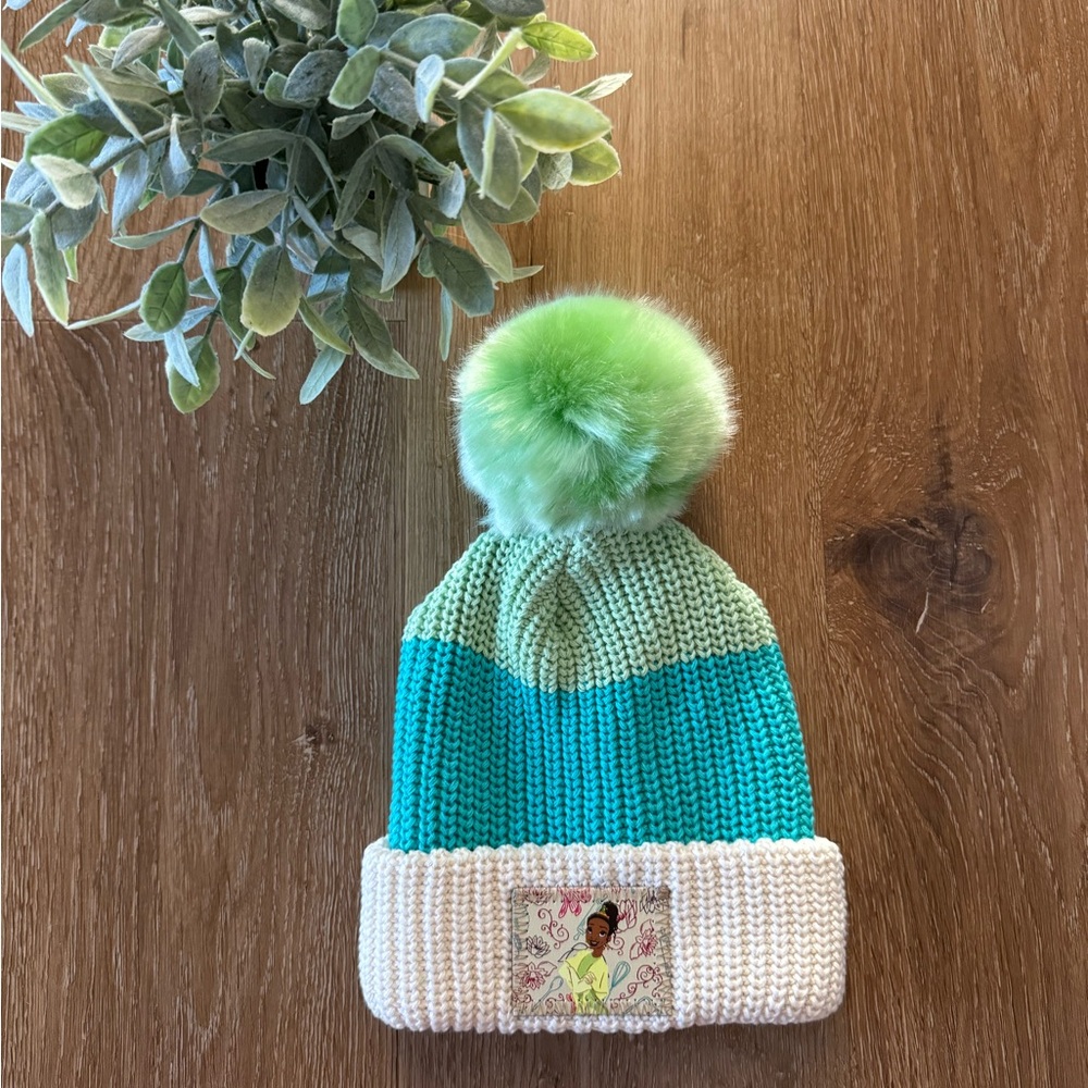NWT Disney x Love Your Melon Tiana Beanie💚🩵